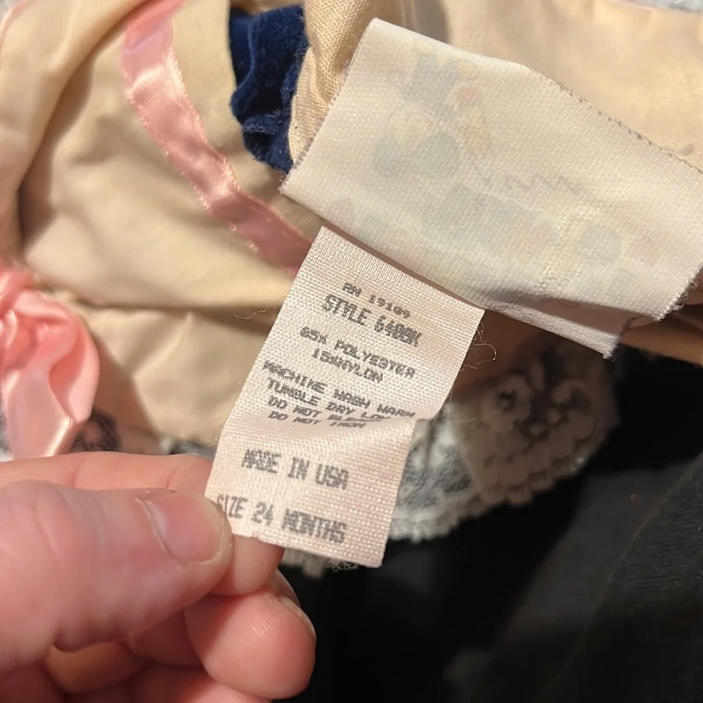 Fancy Pants blue velvet onesie size 24 months